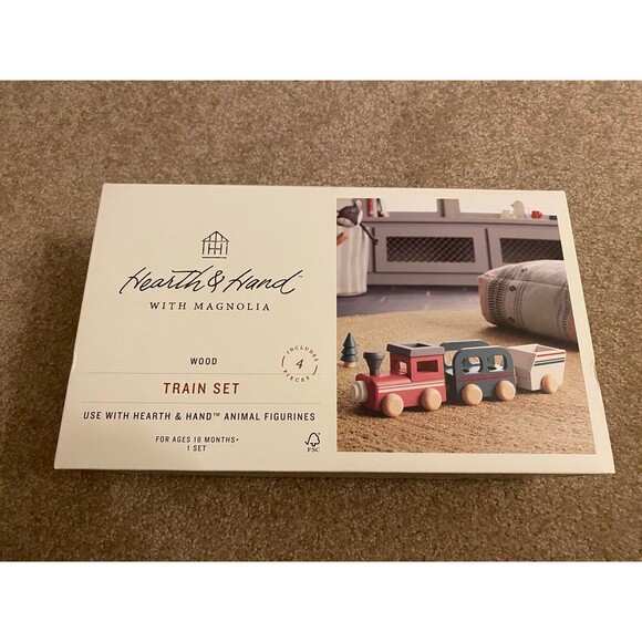 Magnolia Train Target Hearth & Hand | Toys | Hearth Hand Magnolia Wood Train Set Christmas ...